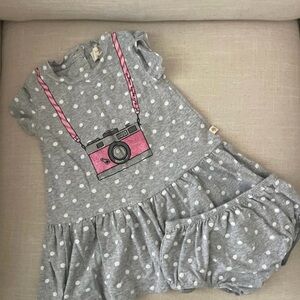 Kate Spade Girls Polka Dot Camera Dress Sz 18M